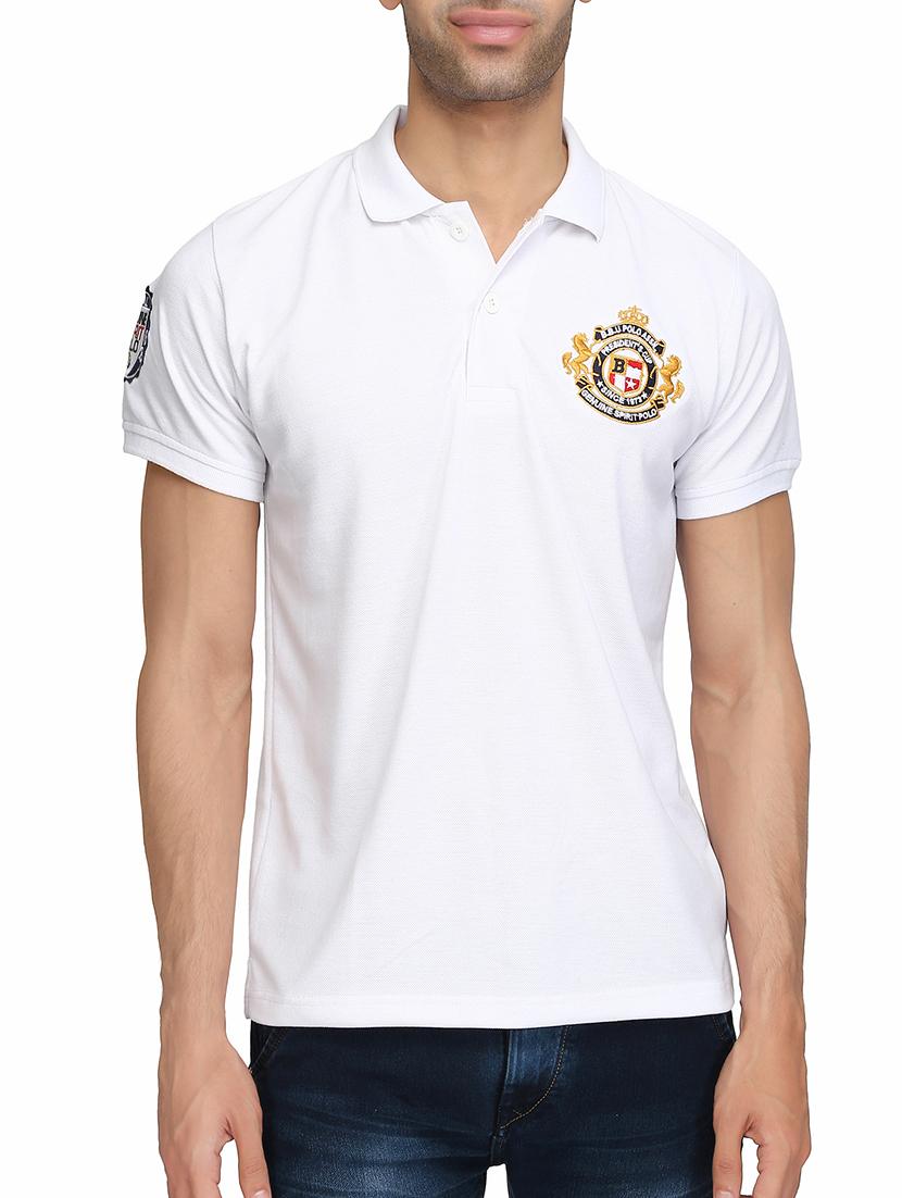 white cotton polo t-shirt - 15473693 - Zoom Image - 1