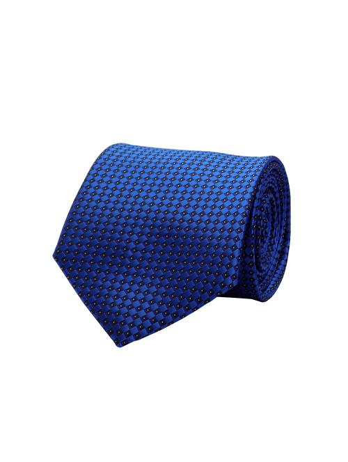 blue micro fiber tie with cufflink - 15473750 - Standard Image - 1