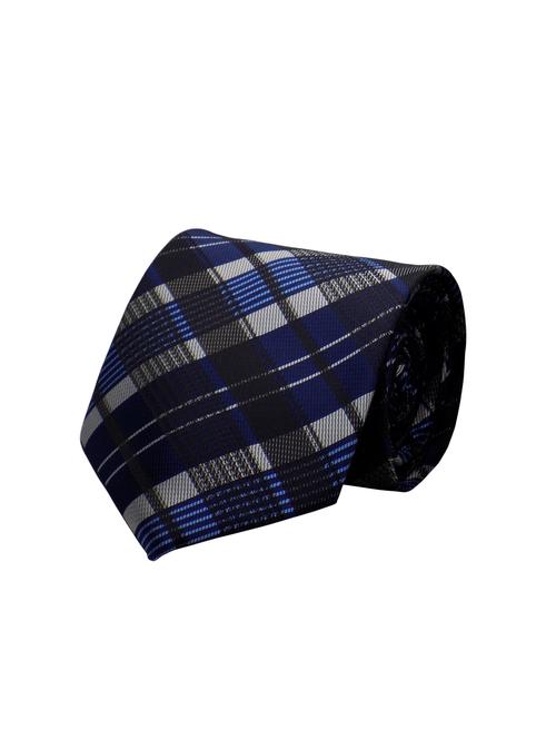 blue micro fiber tie with pocket square and cufflinks - 15473768 - Standard Image - 1