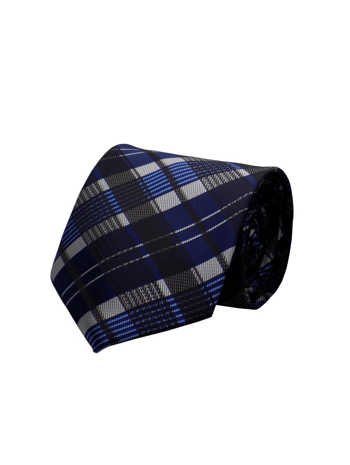 blue micro fiber tie with pocket square and cufflinks - 15473768 - Zoom Image - 1