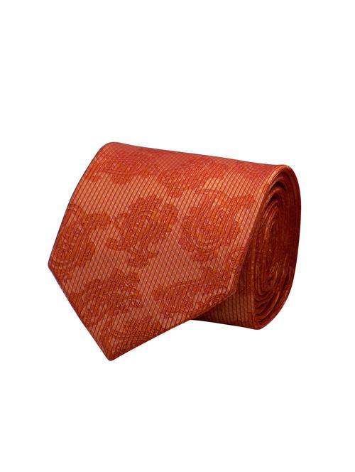orange micro fiber tie with cufflinks & pocketsquare - 15473771 - Standard Image - 1
