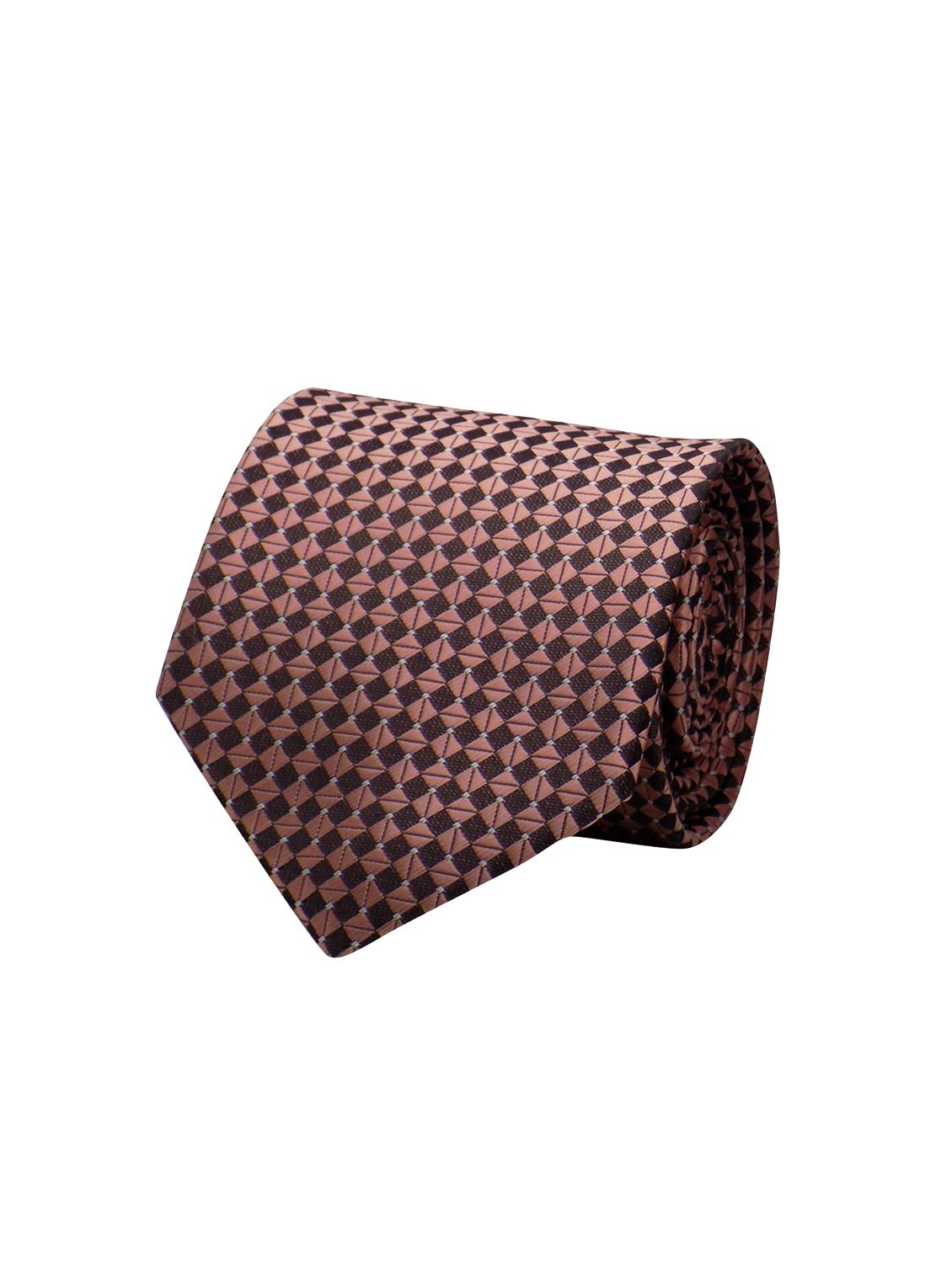 brown micro fiber tie with cufflinks & pocketsquare - 15473783 - Zoom Image - 1