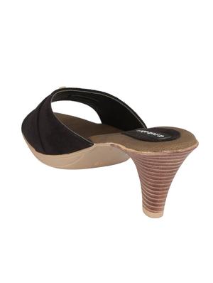 black slip on sandals - 15477238 - Standard Image - 3