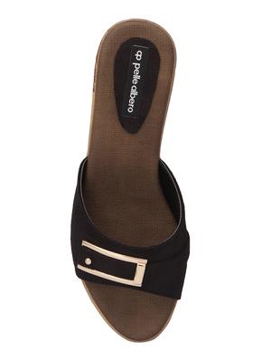black slip on sandals - 15477238 - Standard Image - 4