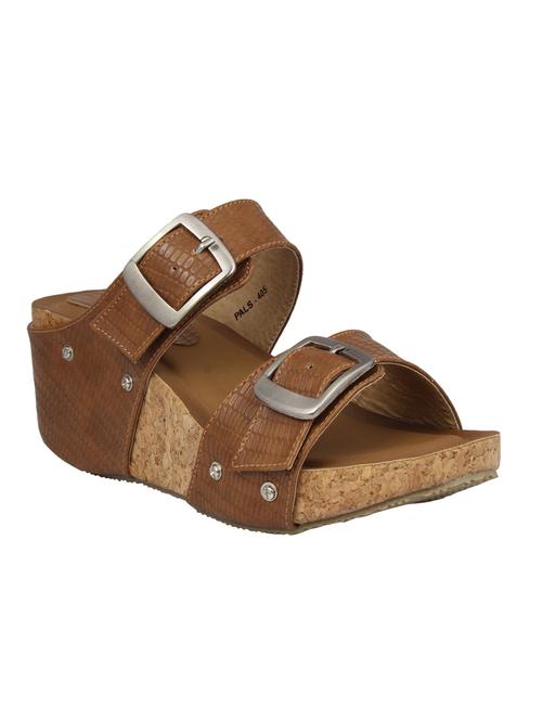 brown platforms wedges - 15477255 - Standard Image - 1