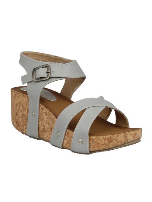 grey platforms wedges - 15477258 - Standard Image - 1