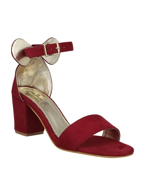 maroon ankle strap sandals - 15477271 - Standard Image - 1