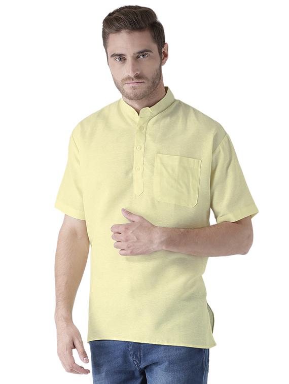 multi colored khadi short kurta (set of 2) - 15477393 - Zoom Image - 3