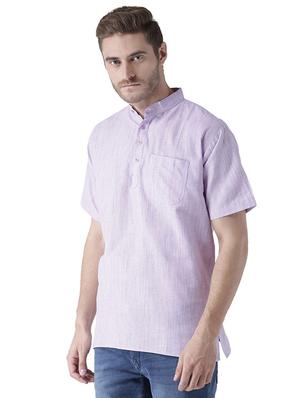 multi colored khadi short kurta - 15477434 - Standard Image - 6