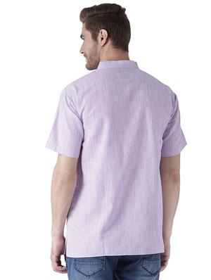 multi colored khadi short kurta - 15477434 - Standard Image - 7