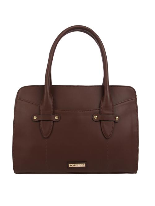 brown leatherette (pu) regular handbag - 15477510 - Standard Image - 1