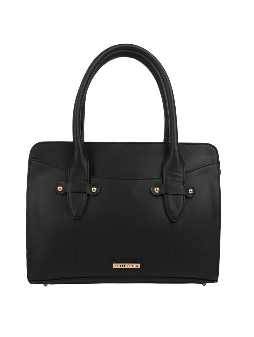 black leatherette (pu) regular handbag - 15477512 - Zoom Image - 1