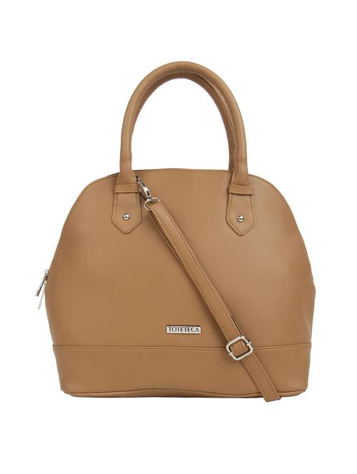 tan leatherette (pu) regular handbag - 15477534 - Standard Image - 1