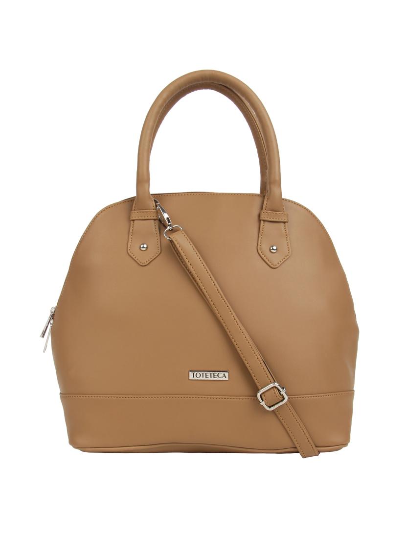 tan leatherette (pu) regular handbag - 15477534 - Zoom Image - 1