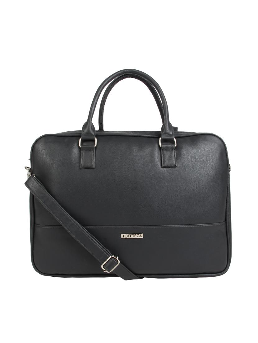 black leatherette (pu) laptop bag - 15477559 - Zoom Image - 1