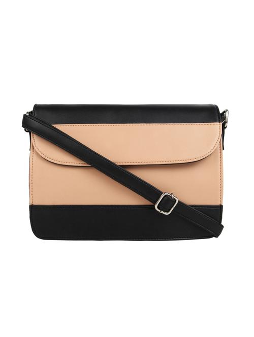 black leatherette (pu) regular sling bag - 15477568 - Standard Image - 1