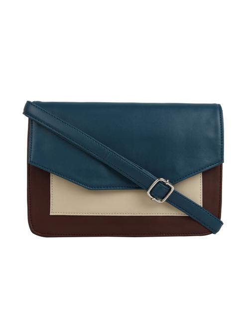blue leatherette (pu) regular sling bag - 15477575 - Standard Image - 1