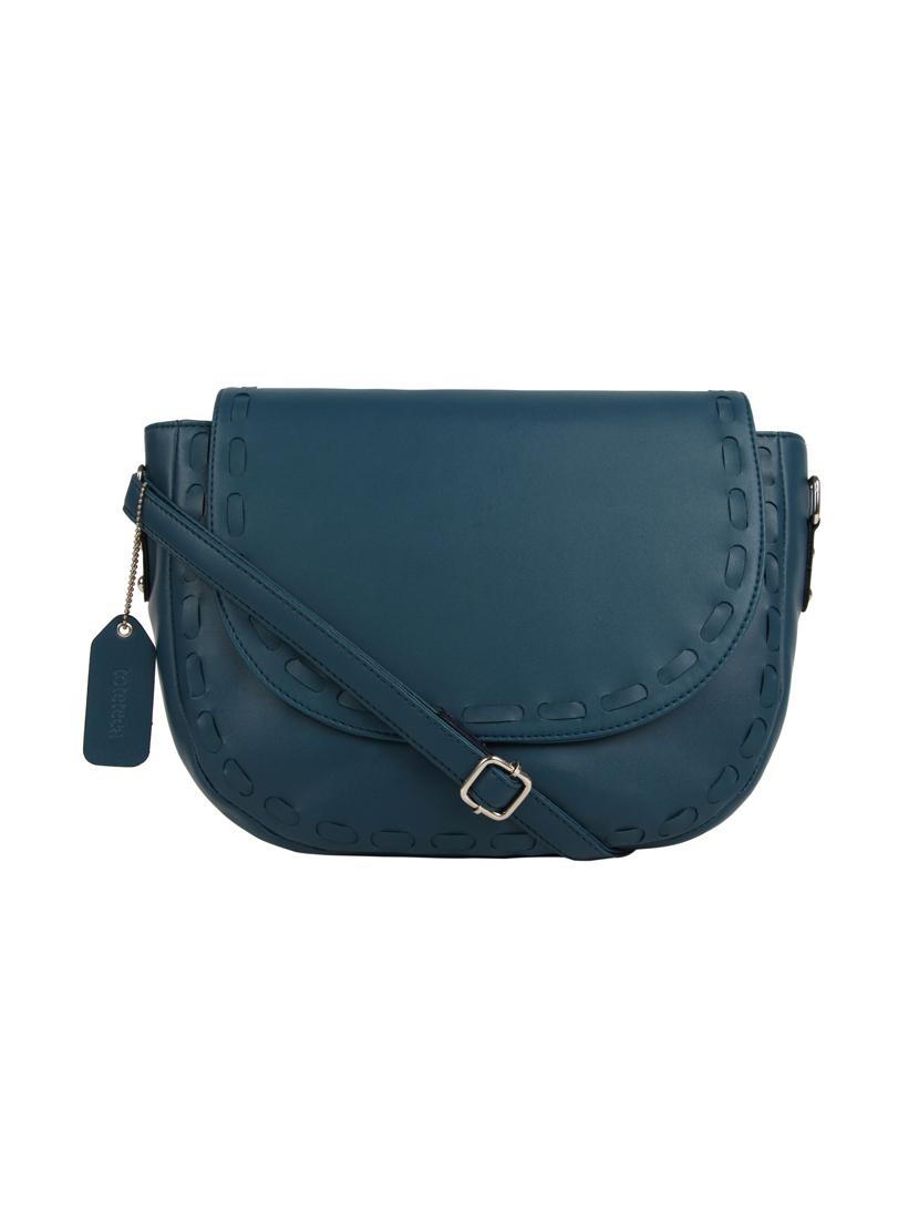 blue leatherette (pu) regular sling bag - 15477577 - Zoom Image - 1