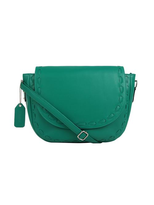 green leatherette (pu) regular sling bag - 15477578 - Standard Image - 1