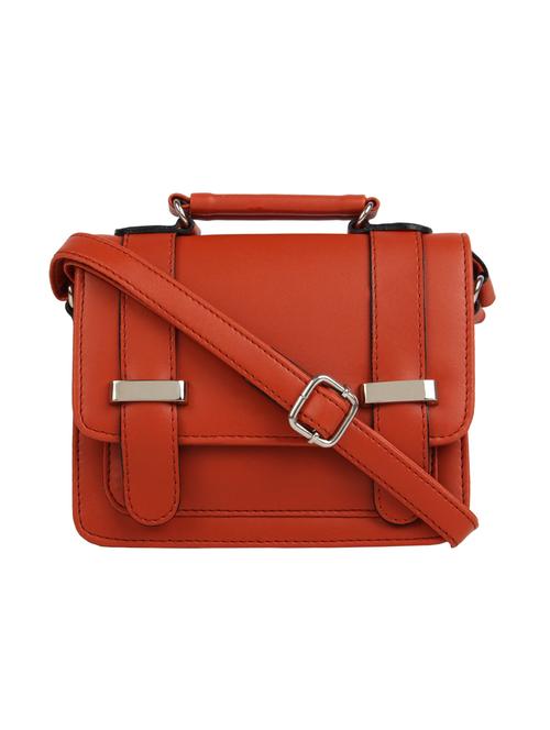 red leatherette (pu) regular sling bag - 15477607 - Standard Image - 1