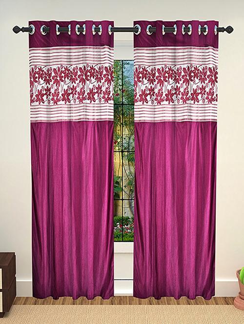 set of 2 polyester long door curtains - 15478351 - Standard Image - 1