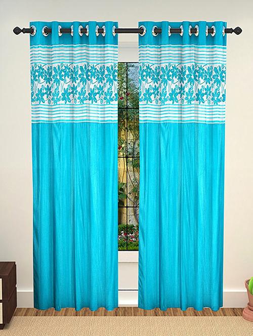 set of 2 polyester long door curtains - 15478359 - Standard Image - 1