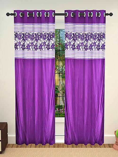 set of 2 polyester long door curtains - 15478387 - Standard Image - 1