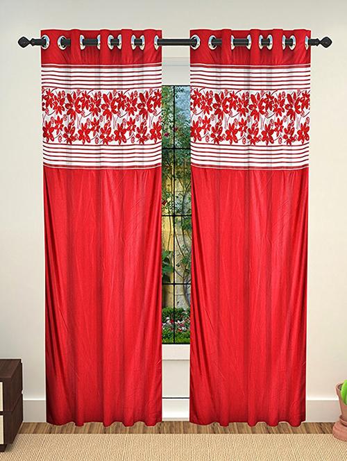 set of 2 polyester long door curtains - 15478394 - Standard Image - 1