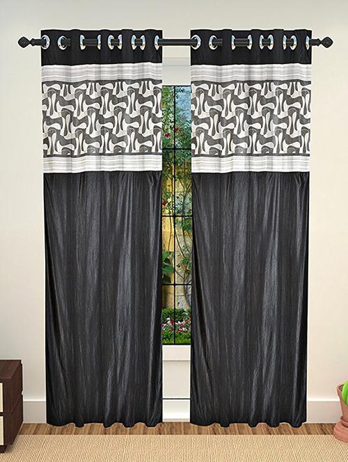 set of 2 polyester long door curtains - 15478401 - Standard Image - 1