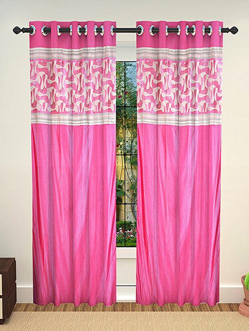 set of 2 polyester long door curtains - 15478424 - Standard Image - 1