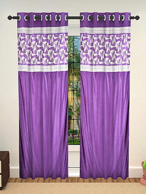 set of 2 polyester long door curtains - 15478431 - Standard Image - 1