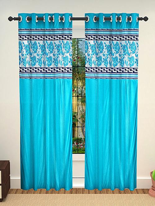 set of 2 polyester long door curtains - 15478436 - Standard Image - 1
