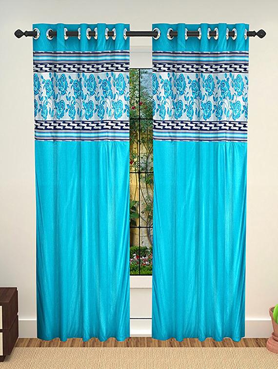 set of 2 polyester long door curtains - 15478436 - Zoom Image - 1