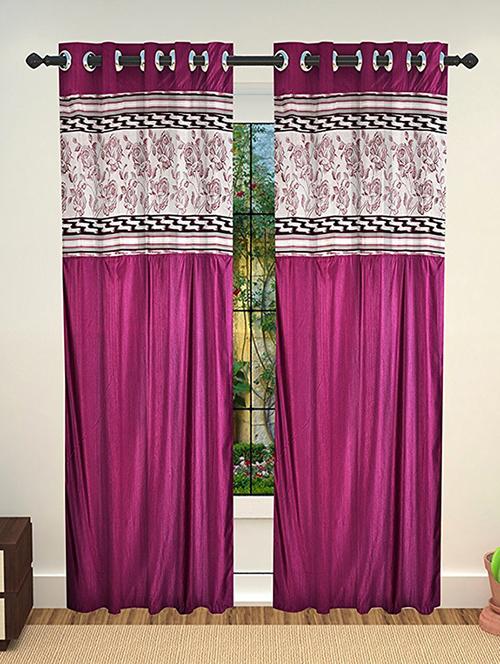 set of 2 polyester long door curtains - 15478465 - Standard Image - 1
