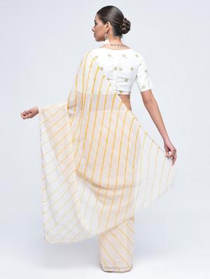 leheriya printed saree with blouse - 15478584 - Standard Image - 2
