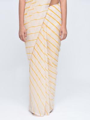 leheriya printed saree with blouse - 15478584 - Standard Image - 3