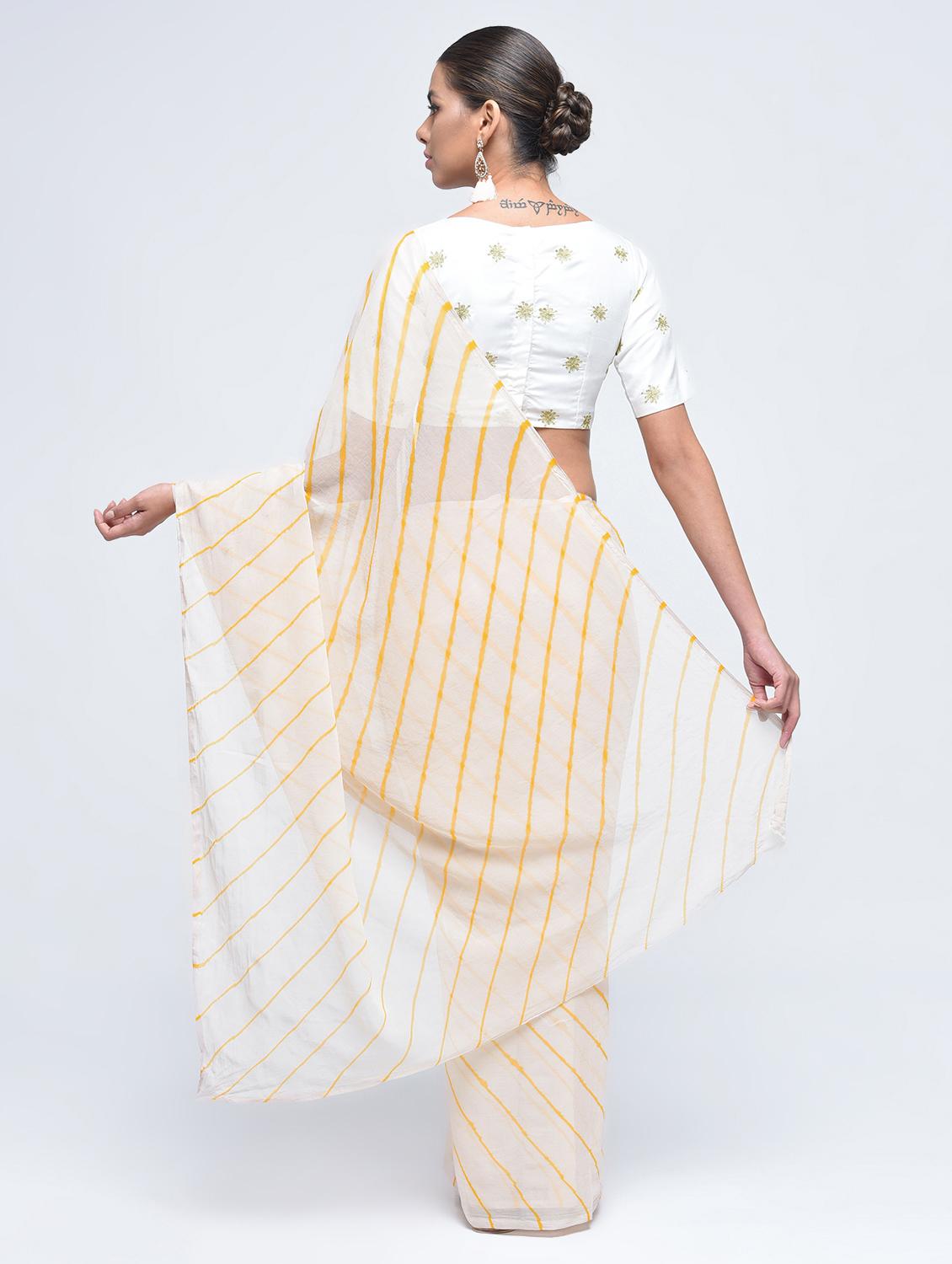 leheriya printed saree with blouse - 15478584 - Zoom Image - 2