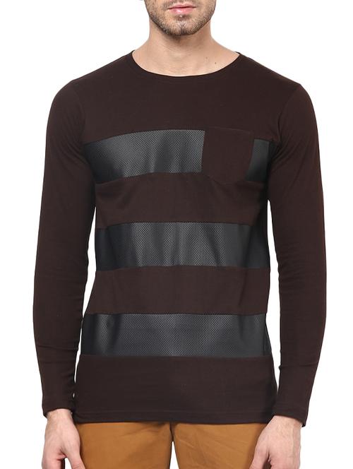 brown cotton cut & sew t-shirt - 15478872 - Standard Image - 1