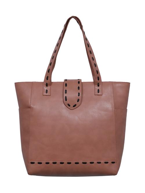 pink leatherette (pu) regular handbag - 15479057 - Standard Image - 1