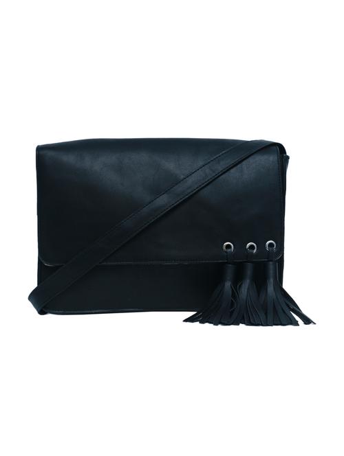black leatherette (pu) regular sling bag - 15479069 - Standard Image - 1