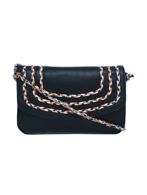 black leatherette (pu) regular sling bag - 15479072 - Standard Image - 1