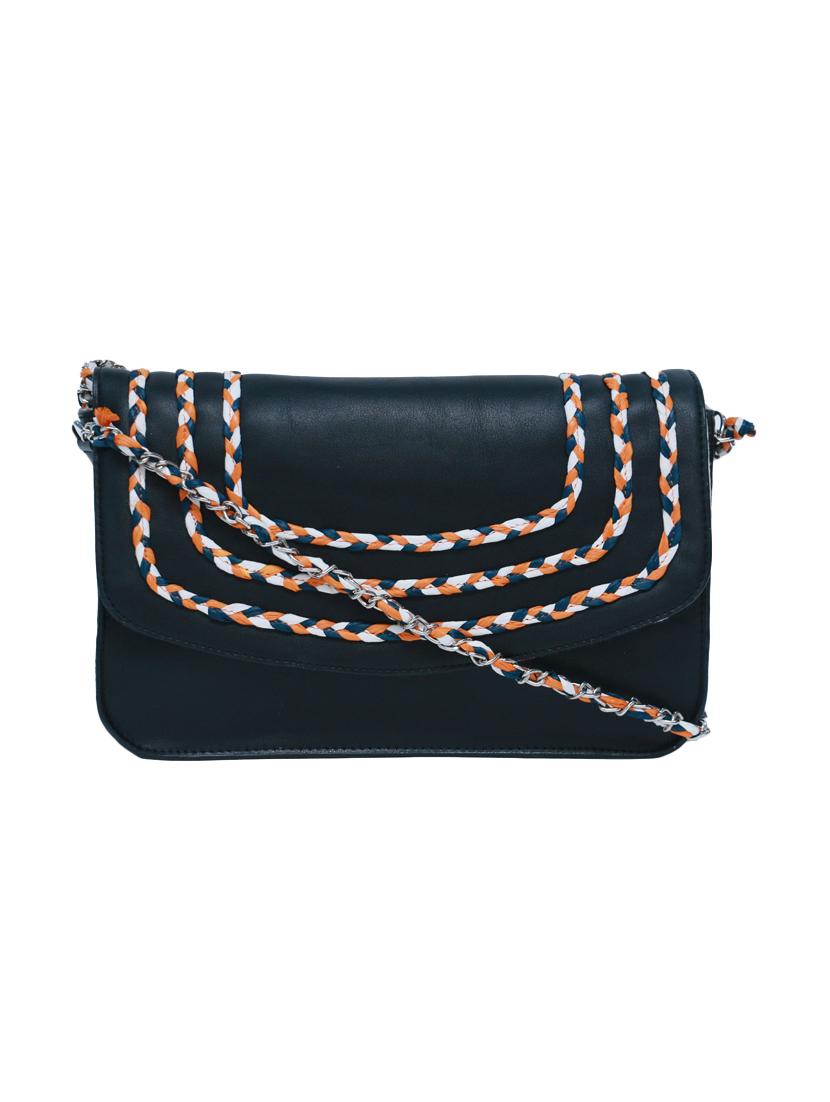 black leatherette (pu) regular sling bag - 15479072 - Zoom Image - 1