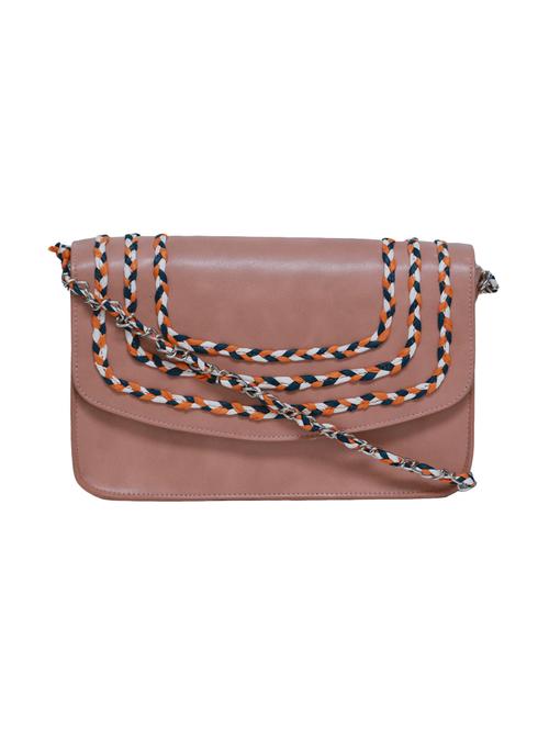 pink leatherette (pu) regular sling bag - 15479073 - Standard Image - 1
