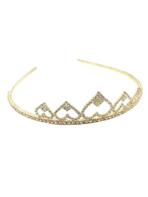 AccessHer Party wear Rhinestone Golden Metal Hair Band for Girls Women - 15479698 - Very Small Image - 1