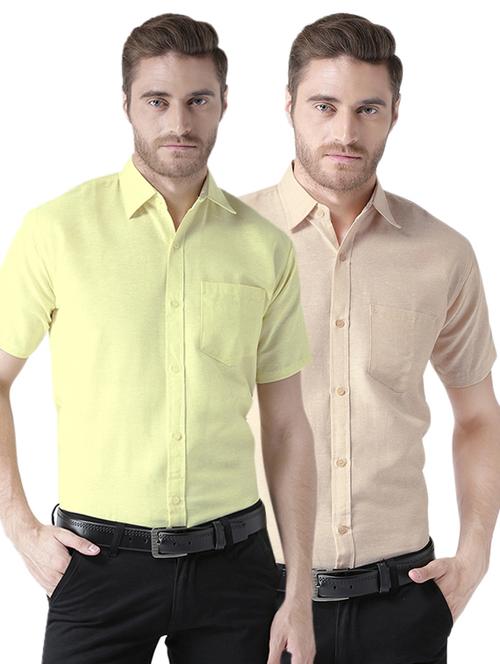 multi colored combo formal shirt (set of 2) - 15480084 - Standard Image - 1