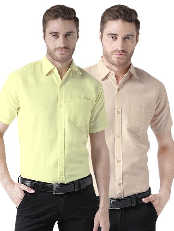 multi colored combo formal shirt (set of 2) - 15480084 - Zoom Image - 1