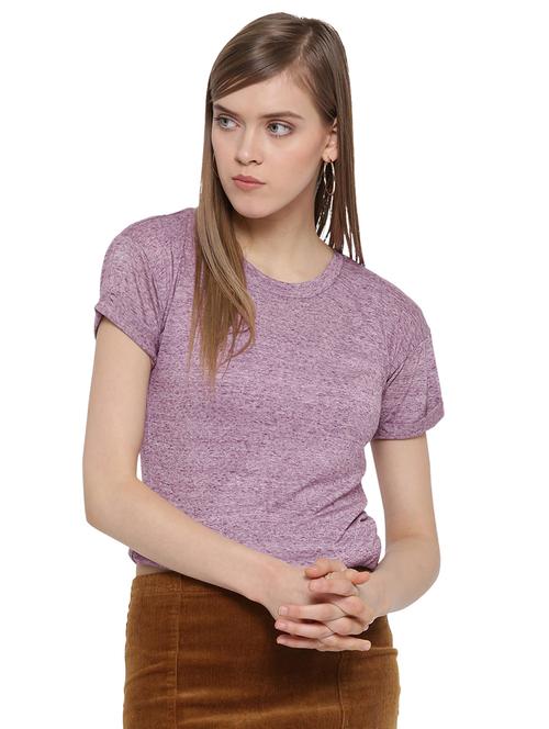 short sleeved melange tee - 15480119 - Standard Image - 1