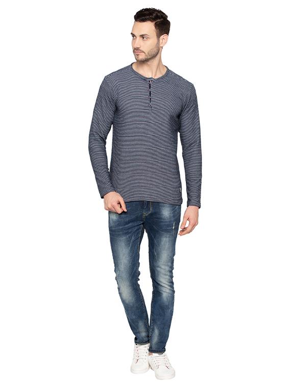 blue cotton t-shirt - 15480476 - Zoom Image - 4