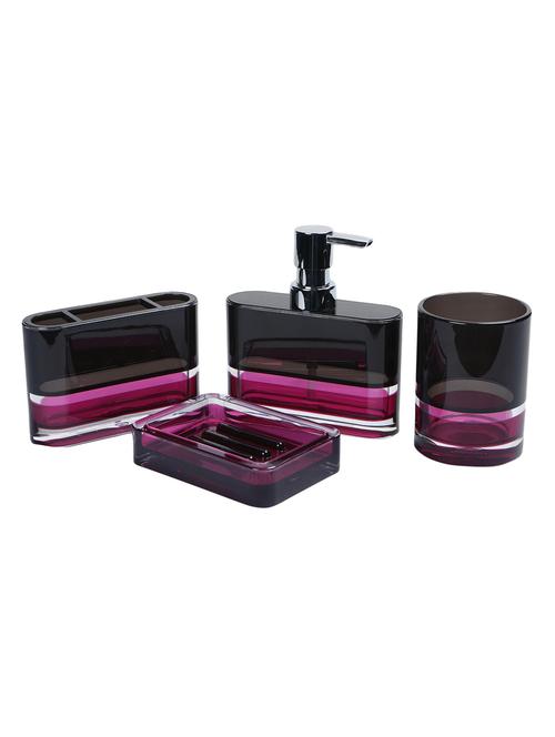 glass 4pc bathroom accessories - 15480935 - Standard Image - 1