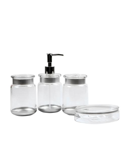 glass 4 pcs bathroom accessories - 15480942 - Standard Image - 1